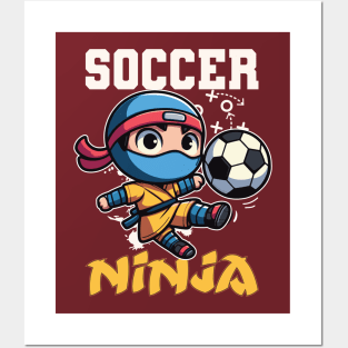 Funny Soccer Ninja Player Football Lover Posters and Art